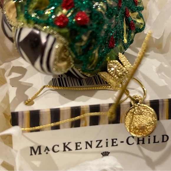 Mackenzie-Childs Christmas Wellie Glass Ornament, New In Box Handblown with Tags - Picture 9 of 15